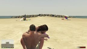 Gta 5: Amanda De Santa Cheats Husband With Best Friend Trevor Sex Blowjob On Beach! Free Porn