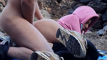 Risky Outdoor Sex With 18yo Brunette Teen