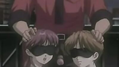 Naughty cartoon foursome at the rooftop with double penetration action