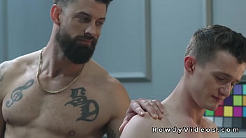 Tattooed muscle gay anal fucks newbie and all holes