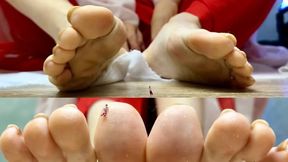 Worship of the feet of an Asian Giantess mkv