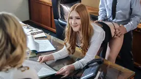 FreeUse Fantasy - Submissive Blonde Assistants Let Their Boss To Bang Them On The Office Desk