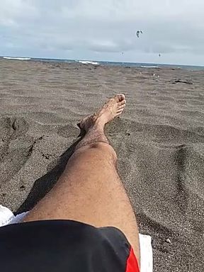 Masturbation on the Nude Beach for All to See