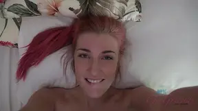 Amateur girlfriend Nina Nirvana wakes up to a morning surprise as her POV