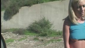 Excellent blond fucks in the back of a pick up outside