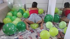 Mordere e schiacciare con il culo duro mass pop green balloons
