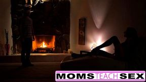 Step Mother fucks son and tiny Latina girlfriend