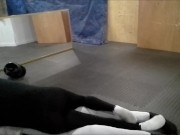 gasmasked skeleton defeats his white dummy