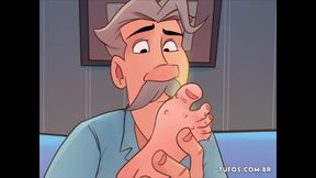 Delicate foot massage that became slutty! The Bastards Brazilian Hentai Cartoon Film