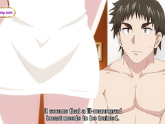 Teacher’s cock gets stroked & sucked by sweaty harem girls in hot outdoor bath (Subbed)