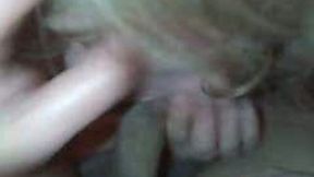 I tried to film my girlfriend sucking my dick very closeup