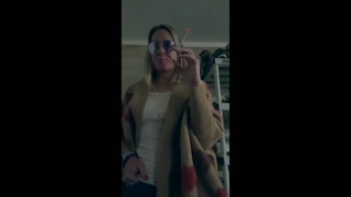 Sexy Suburban MILF Hiding in the Garage to Smoke