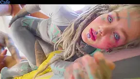 Skinny Heavily-inked Alt-babe Anuskatzz Takes 2 Dicks In Her Ass During Wild Mmmf Gangbang With Dap With Leo Casanova