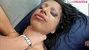 Hottie Gets A Double Penetration After Sucking Two Huge Cocks - JuliaReaves