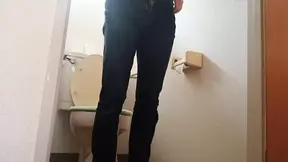 Naughty wife cheats in the house's restroom
