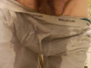 Chubby DILF self piss and Jerkoff