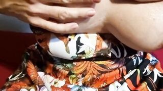 Shaking huge and natural Melons and Nipples sensitive