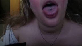 Beautiful Chubby Girl With Natural Breasts Smokes For You