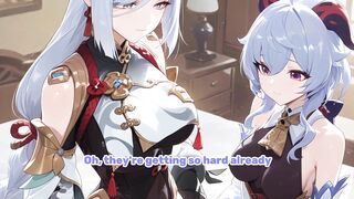 HENTAI JOI - Ganyu & Shenhe found out a new spell! (Futanari, Voyeur, CEI, Femdom, Edging)