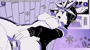 Busty Albedo Engulfs A Cock With Her Hot Throat And Tight Pussy In Anime Style