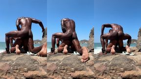 meteu tudo no puto safado na praia