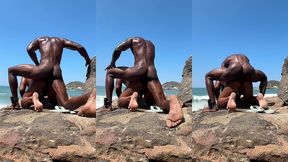 meteu tudo no puto safado na praia