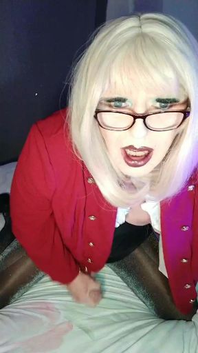 Naughty Trans Secretary Cum