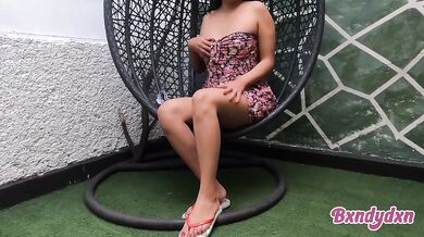Sensual Latina Solo In See Through Dress Gushing And Choking POV