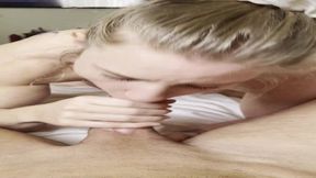 Real mom I know loves giving sloppy blowjobs