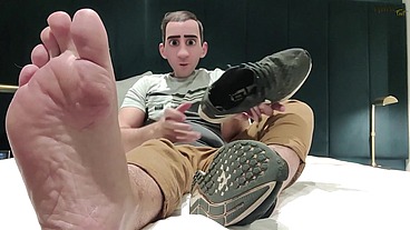 Step Gay Dad Series - The Wrong Door - Hotel footjob fiasco!