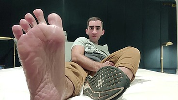 Step Gay Dad Series - The Wrong Door - Hotel footjob fiasco!