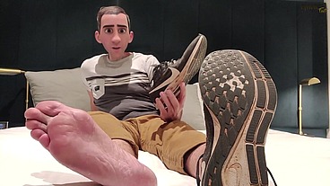 Step Gay Dad Series - The Wrong Door - Hotel footjob fiasco!