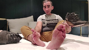 Step Gay Dad Series - The Wrong Door - Hotel footjob fiasco!
