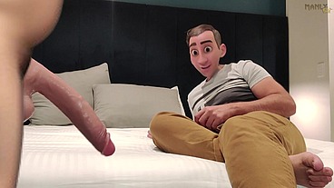 Step Gay Dad Series - The Wrong Door - Hotel footjob fiasco!