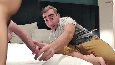 Step Gay Dad Series - The Wrong Door - Hotel footjob fiasco!