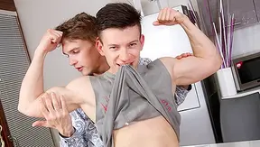 Bareback Kitchen Bang - Hot European Twinks Tony & KrisFuck Wild