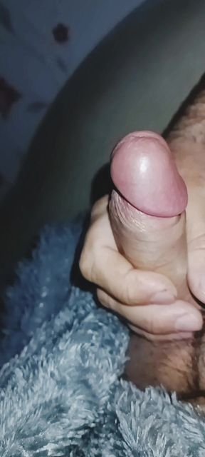 Jerking off before going to bed.
