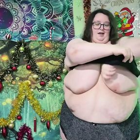 SSBBW Strip Tease at Christmas