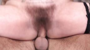 ”Lesbian with huge tits fucks very hard with inked man”