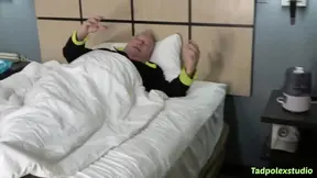 Young Tiff feeds and fucks old men's cocks