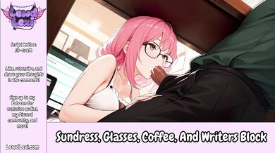 Glasses and a sundress at the coffee shop she blew me under the table