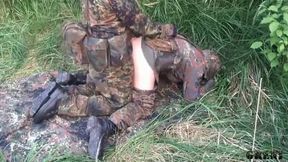 German Military Men Go Wild Outdoors