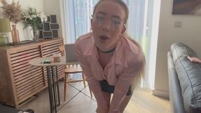 Sexy teacher upskirt and downblouse