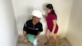 Little Engineer Fucks a Pregnant Girl in Exchange for a Home Inspection and Ends up Shoving His Huge Cock Into Her.
