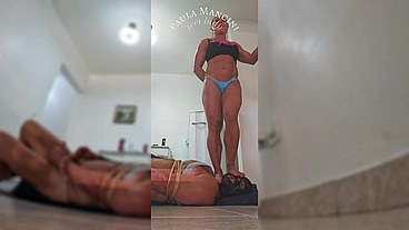 Big Brat Trampled by Lady's