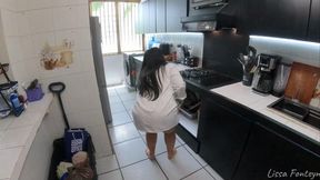 POV - SEX - BLOWJOB - Maid plays with cigarette smoke on boss's cock