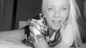 Joclyn Stone Curvy Bombshell Teases in Black and White