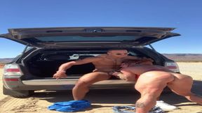 Muscular mom gets a BBC outdoors