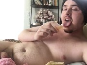 Sissy Cumslut! Licking Up THREE Orgasms for Mistress on Chaturbate! CD, CEI