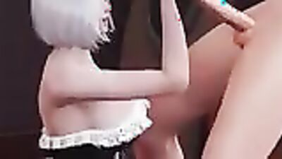 Watch Elma Hot Housewife in Pantyhose 3D Hentai Get Her Feet Filled with Jizz in the Bathroom